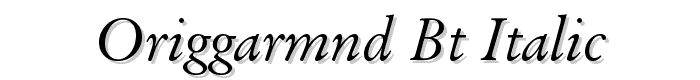 OrigGarmnd BT Italic font